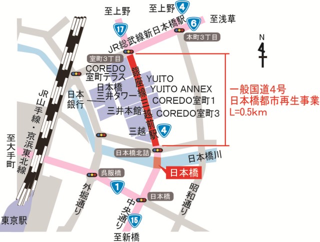 事業(日本橋地下歩道)の図面