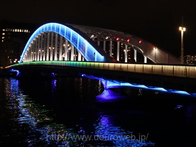 永代橋のライトアップ