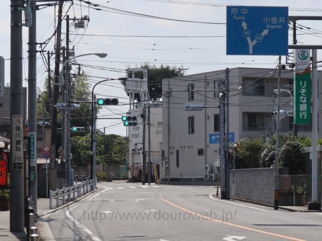 連雀通りとの交差点の写真